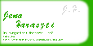 jeno haraszti business card